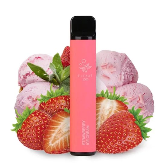 Elf Bar 1500 Sbuffi Vape Usa e Getta - Strawberry Ice Cream