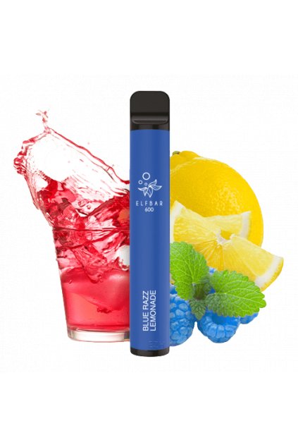Elf Bar 600 Puff Blue Razz Lemonade Gusto Monouso Vape