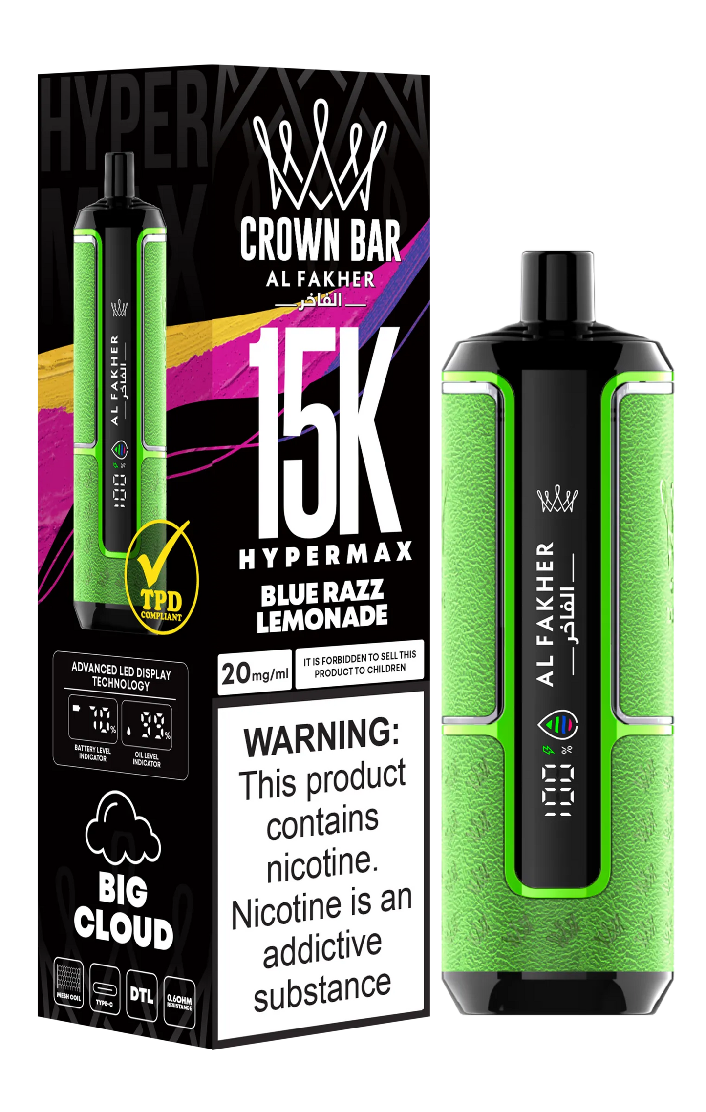 Puff 15000 Tiri Vape Monouso - Blue Razz Lemonade Gusto