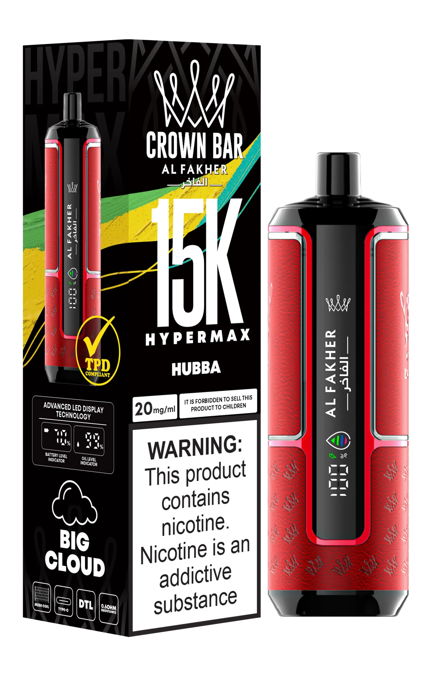 Hubba Gusto - Prezzo Puff 15K Puffs Sigaretta Elettronica Monouso with 22 ml Liquido