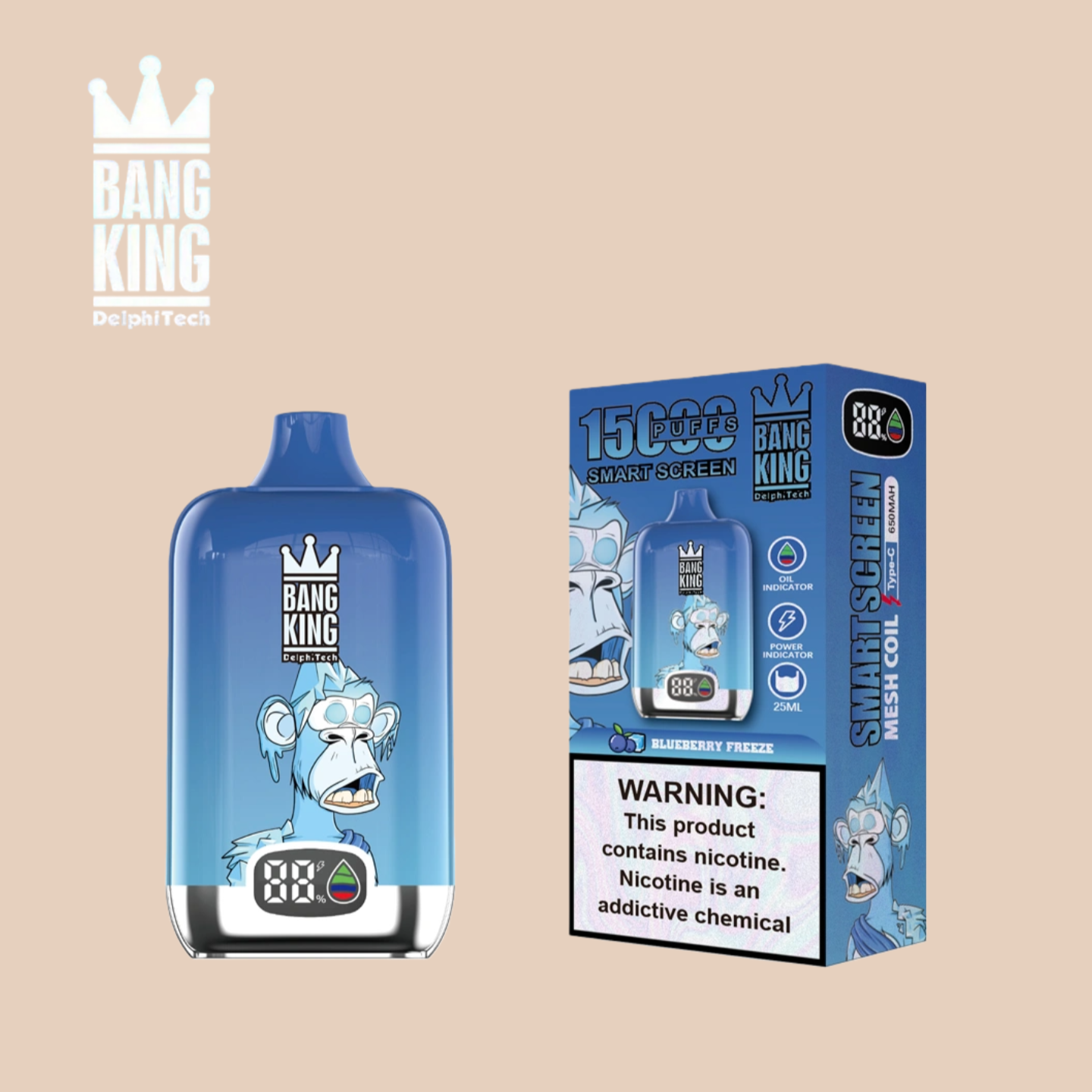 Blueberry Freeze Bang King 15K Vape