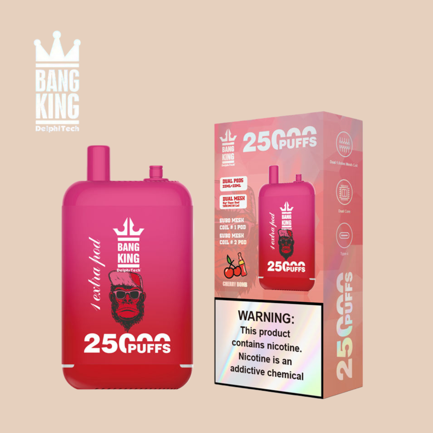 Puff Bang King 25000 Tiri Cherry Bomb