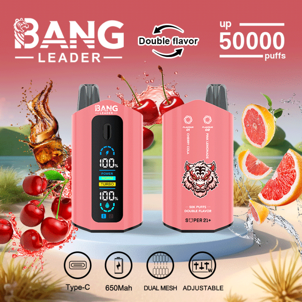 Bang Leader 50K Doppio Gusto Cherry Cola & Pink Lemonade