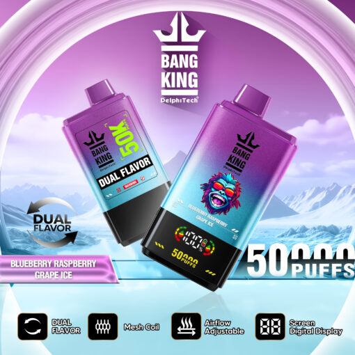 Puff 50000 Tiri Bang King 50K Blueberry Raspberry & Grape Ice