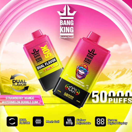 Puff 50000 Tiri Vape Monouso Strawberry Mango & Watermelon Bubble Gum Aroma