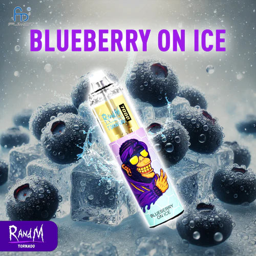 Blueberry on Ice RandM Tornado 7000 Puff Sigaretta Elettronica Monouso