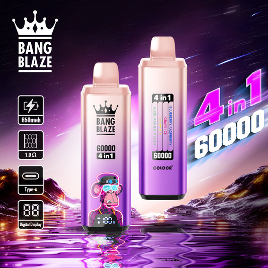 Bang Blaze 4 in 1 Gusto Sigarette Elettroniche Svapo Monouso - Prezzo Puff 60000 Tiri