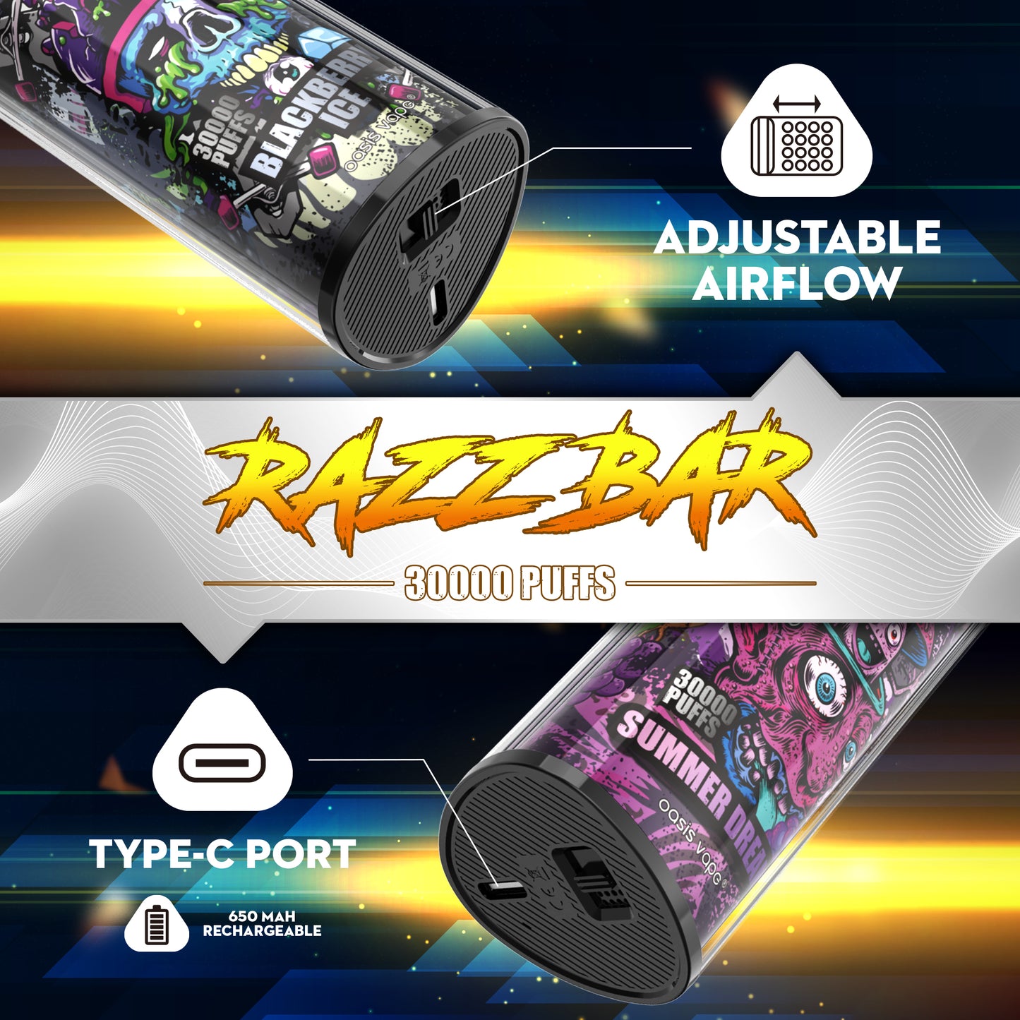 Razz Bar 30000 Cigarettes électroniques jetables