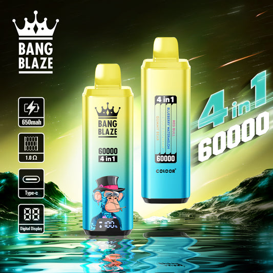 4 in 1 Flavors Puff 60000 Tiri Liquido Sigaretta Elettronica Svapo Monouso