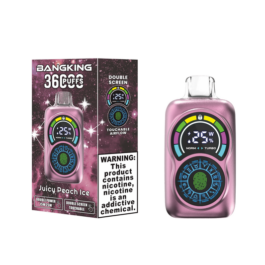 Juicy Peach Ice - Prezzo Puff 36000 Tiri Bang King Constellation Sigaretta Elettronica Monouso