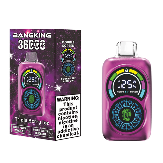 Prezzo Puff Bang King 36000 Puffs Triple Berry Ice Gusto Sigaretta Elettronica Monouso