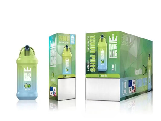 Puff Bang King 12000 Puffs Liquido Vape Usa e Getta - Melon Mint Gusto