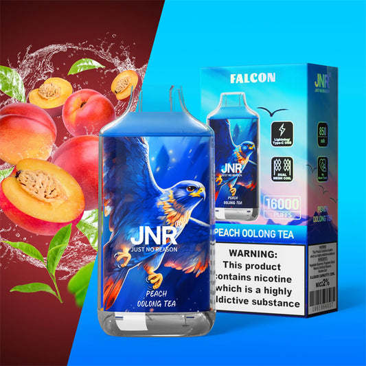 Puff 16000 Tiri Peach Oolong Tea JNR Falcon 16K Sigaretta Elettronica Monouso