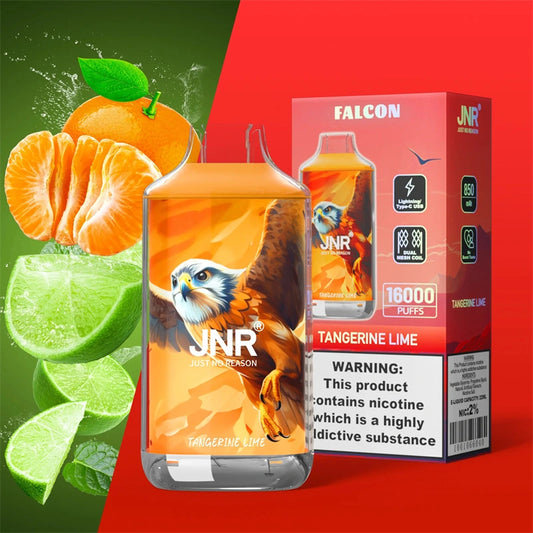 Puff 16000 Tiri JNR Falcon 16K Puff Vape Monouso Tangerine Lime