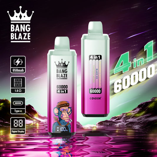 Bang Blaze 60000 Puff 60K Tiri Liquido per Sigaretta Elettronica Usa e Getta