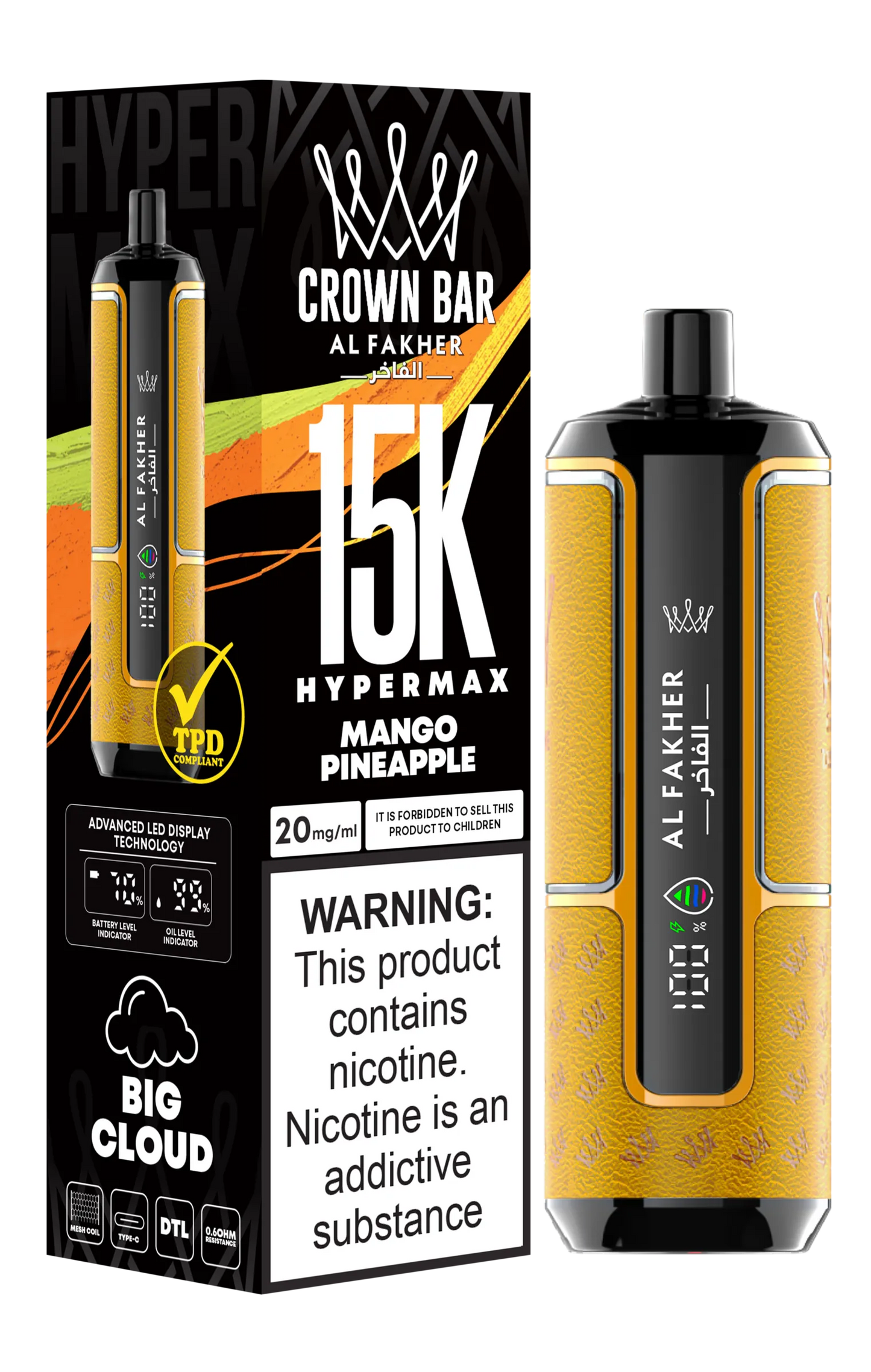Vape Usa e Getta Mango Pineapple Gusto Puff 15000 Tiri