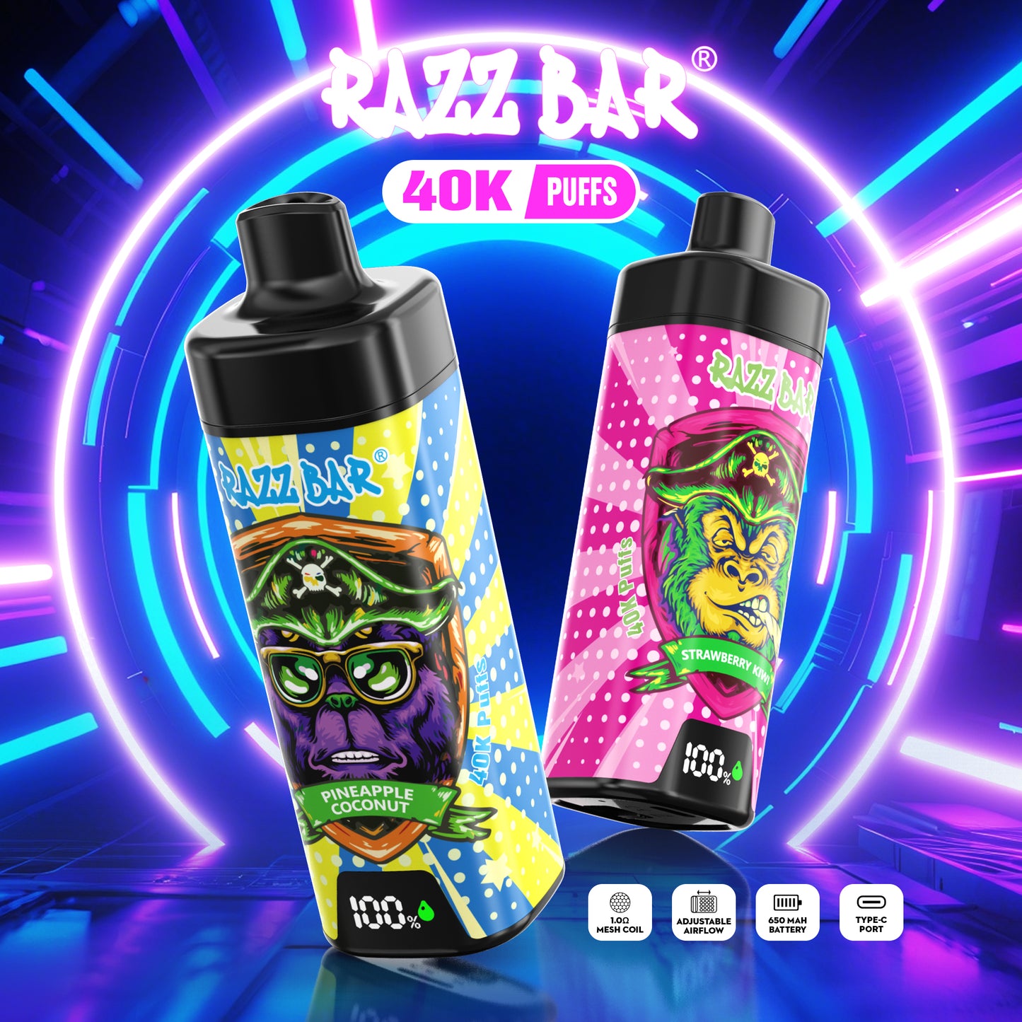 Razz Bar NEW 40K Vape 18 gusti
