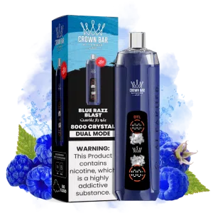 Blue Razz Blast Flavor Al Fakher Crown Bar 8000 Crystal Dual Mode 8K Vape Monouso