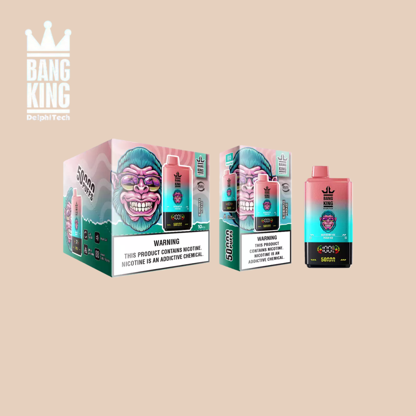 Bang King 50000 Blueberry Ice & Peach Ice