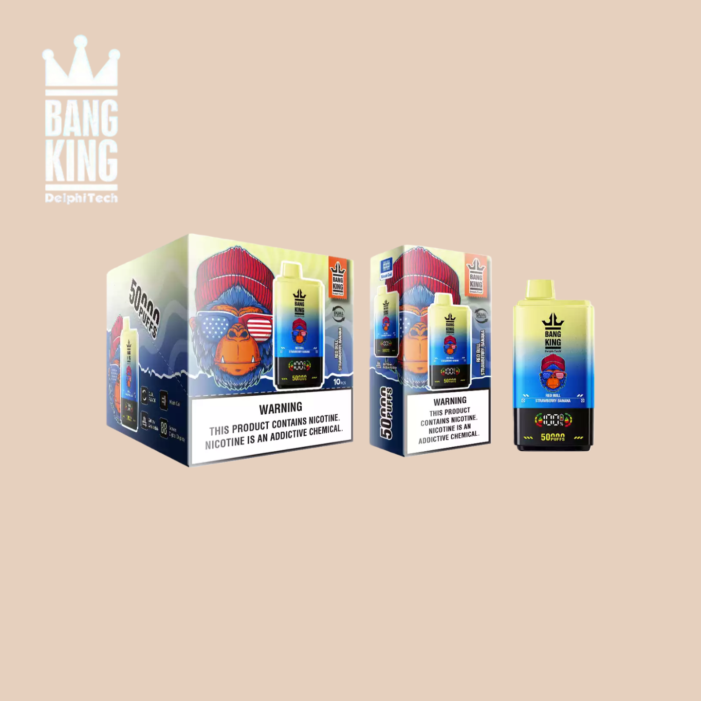 Bang King 50000 Red Bull & Strawberry Banana