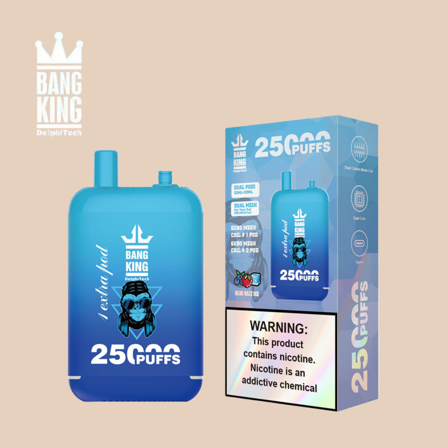 Bang King 25000 Blue Razz Ice