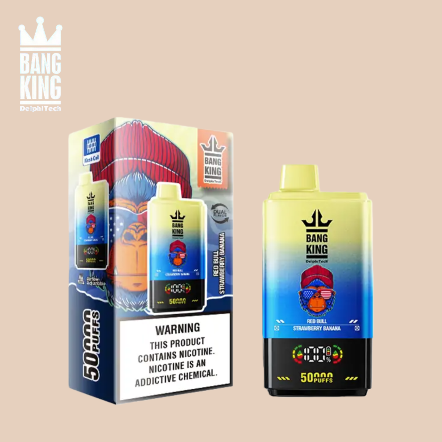 Puff Bang King 50000 Tiri Red Bull & Strawberry Banana
