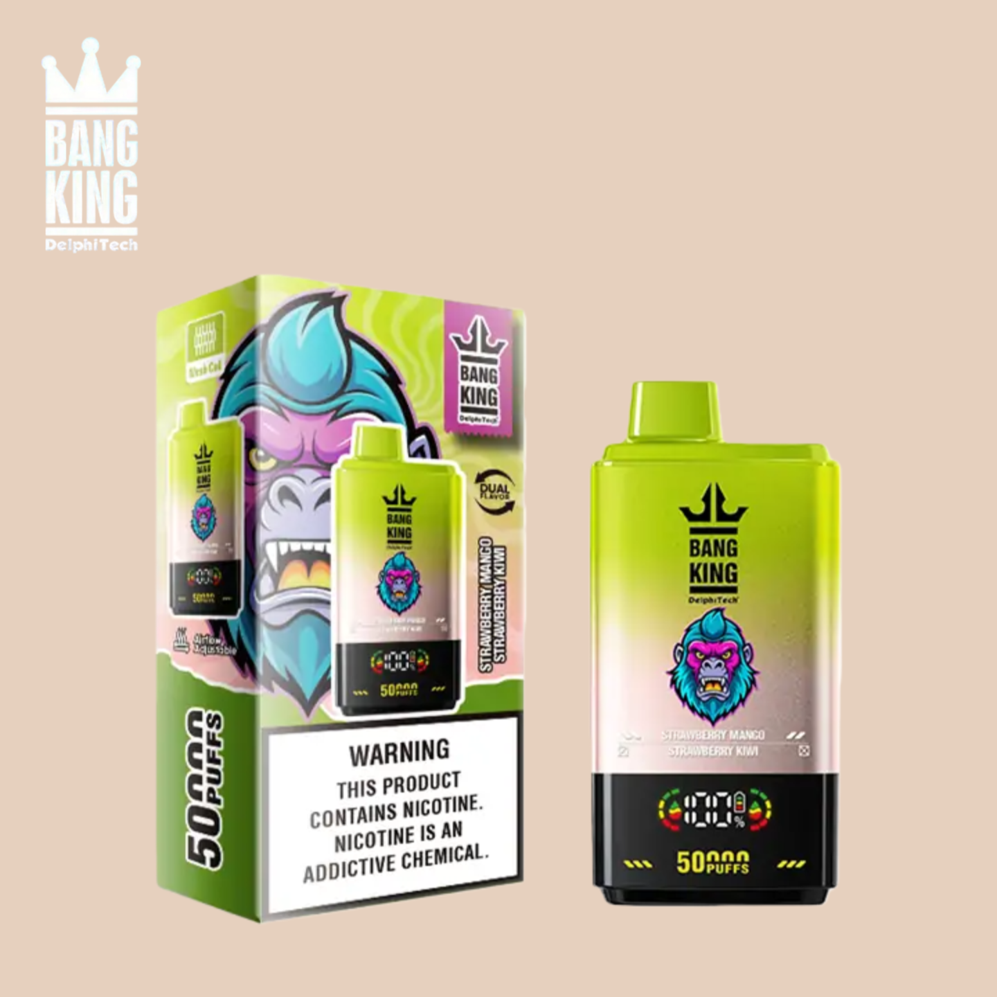 Bang King 50000 Tiri Strawberry Mango & Strawberry Kiwi Vape