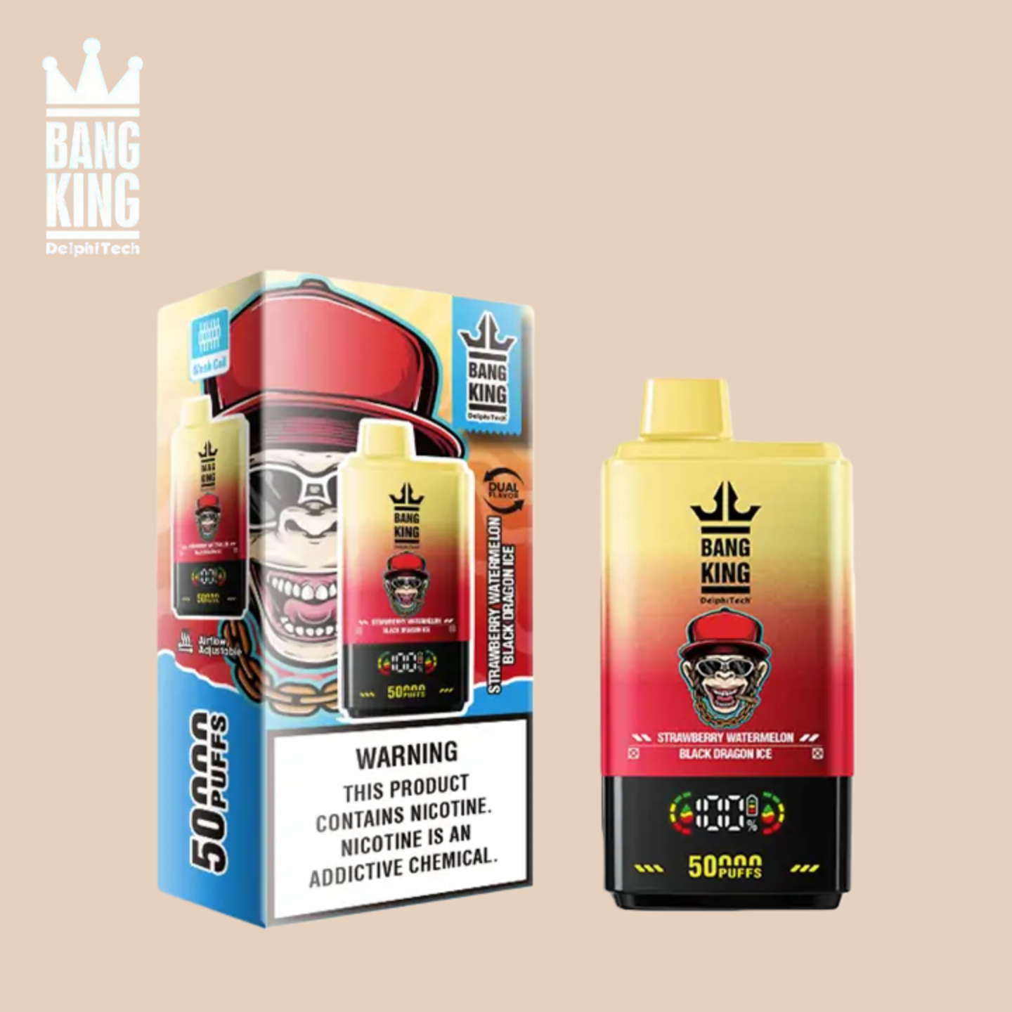 Puff Bang King 50000 Strawberry Watermelon & Black Dragon Ice