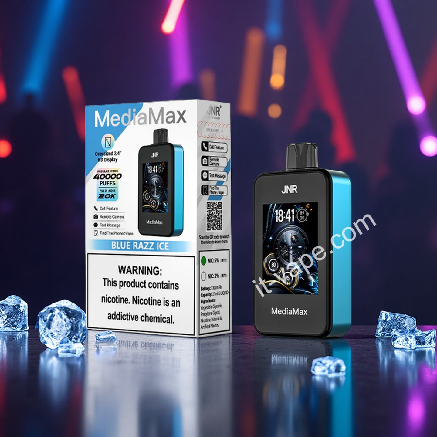 Blue Razz Ice JNR Puff 40K Puffs Vape Monouso