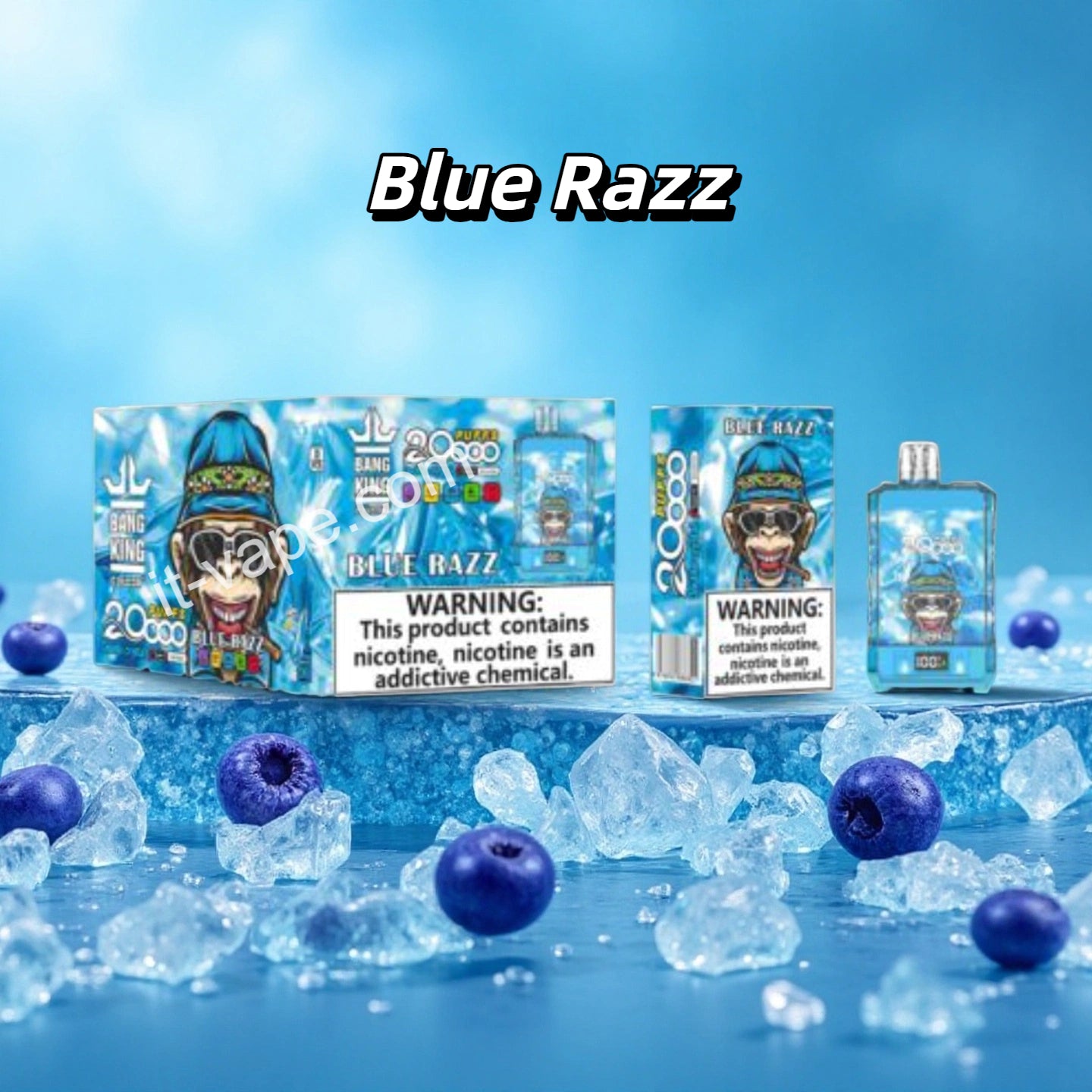 Blue Razz Puff Bang King 2000 Puffs