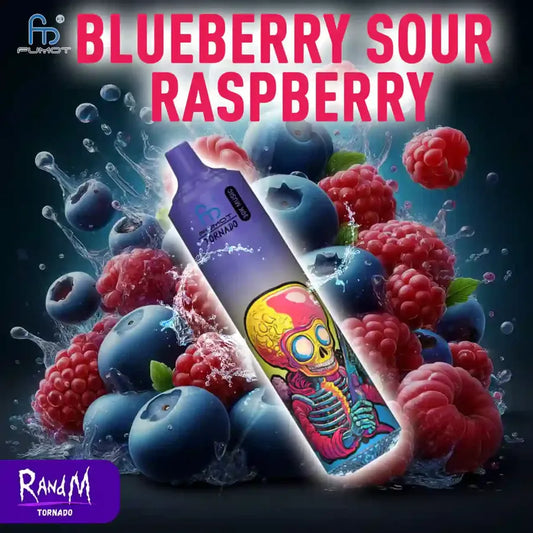 Fumot Randm Tornado Puff 30000 Tiri Blueberry Sour Raspberry Gusto Vape Monouso