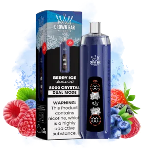 Al Fakher Crown Bar Crystal Puff 8000 Tiri Dual Mode Berry Ice Gusto Sigaretta Elettronica