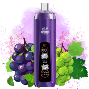 Grape Mint Gusto - Al Fakher Crown Bar Crystal 8000 Puffs Dual Mode Vape Usa e Getta
