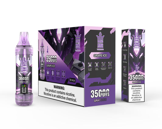 Grape Ice Puff Bang King Tornado 35000 Puffs Vape