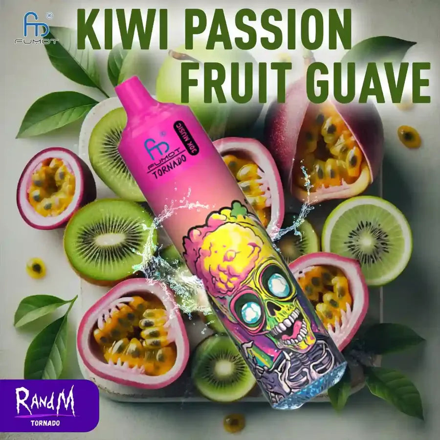 Randm Tornado 30000 Puffs 30K Tiri Kiwi Passion Fruit Guava Gusto Vape Monouso