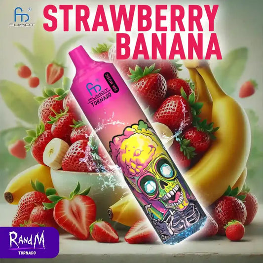 Puff 30000 Tiri Ricaricable Sigaretta Elettronica Monouso Strawberry Banana Gusti Big Puffs