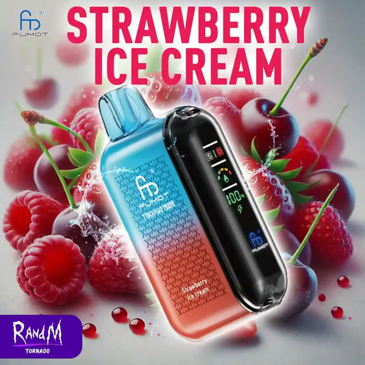 Puff 20000 Tiri Liquido Sigaretta Elettronica Monouso - Strawberry Ice Cream Gusto
