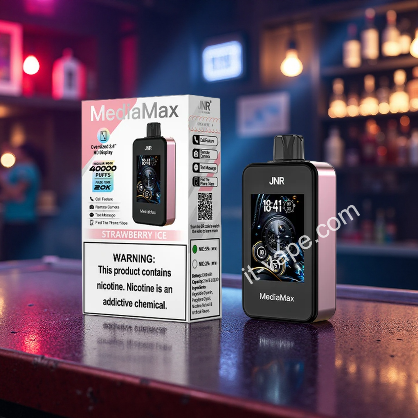 Strawberry Ice Puff 40000 Tiri JNR Vape Monouso
