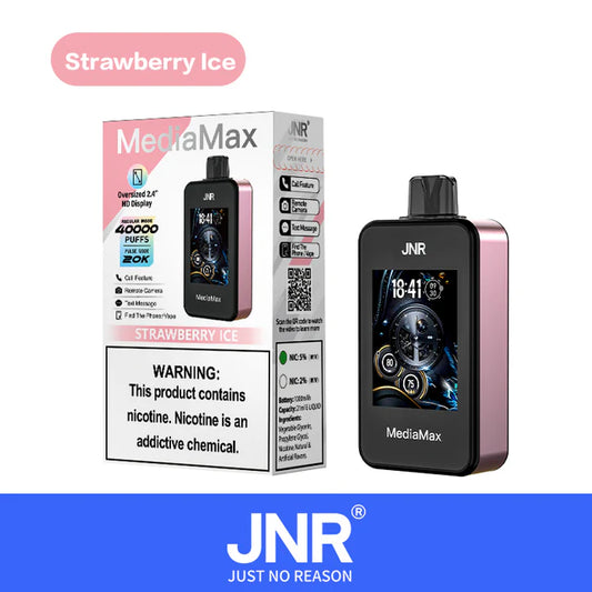 JNR MediaMax Puff 40000 Tiri Strawberry Ice Sigaretta Elettronica Usa e Getta