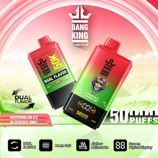 Bang King Puff 50000 Tiri Sigarette Elettroniche - Watermelon Ice & Blueberry Mint