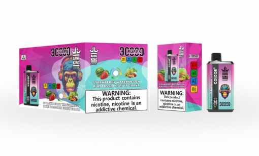 Bang King Puff 30000 Tiri Strawberry Watermelon & Kiwi Passion Fruit Guava Vape