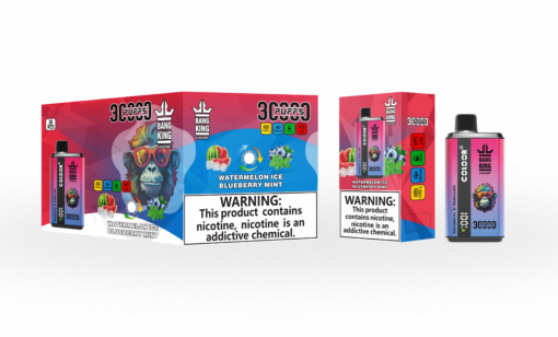 Bang King Dual Flavor Puff 30000 Tiri Watermelon Ice & Blueberry Mint