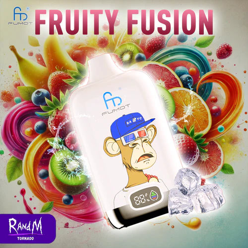 Fruity Fusion - Puff 12000 Tiri Tornado Digital Box 12K Puffs Vape Monouso with 2% Nicotina