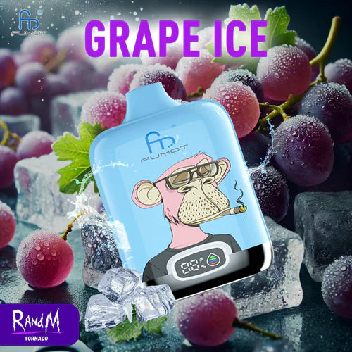 RandM Digital Box Puff 12000 Tiri Grape Ice Gusto Vape Monouso