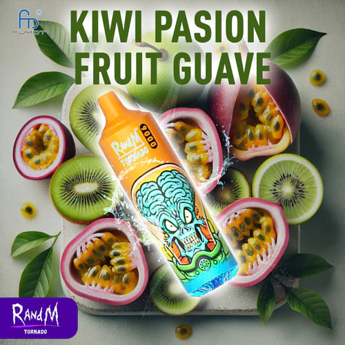 Kiwi Passion Fruit Guava Gusto - Puff 9K Randm Tornado 9000 Puffs Vape Monouso