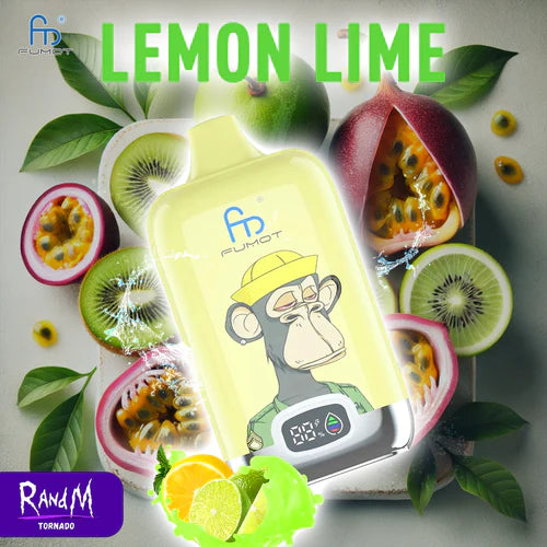 Puff Sigarette Elettroniche Monouso Randm Tornado 12000 Puffs Lemon & Lime Gusto