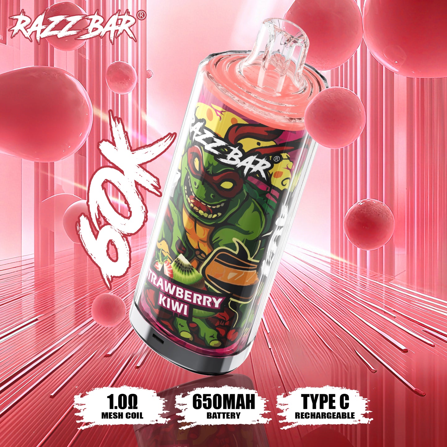 Razz Bar 60K Tiri Vape Mesh Coil 1.0Ω
