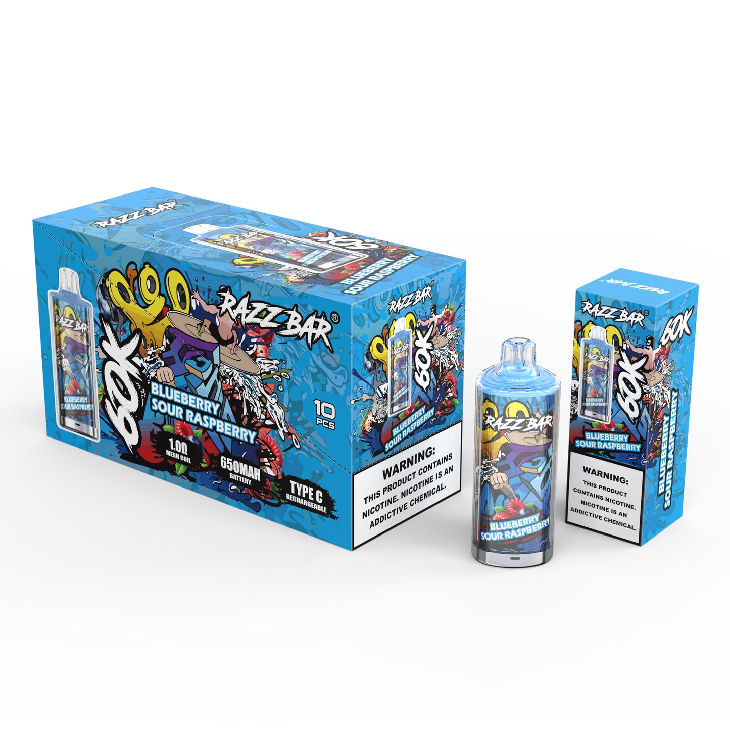 Razz Bar 60K Tiri Vape Mesh Coil 1.0Ω