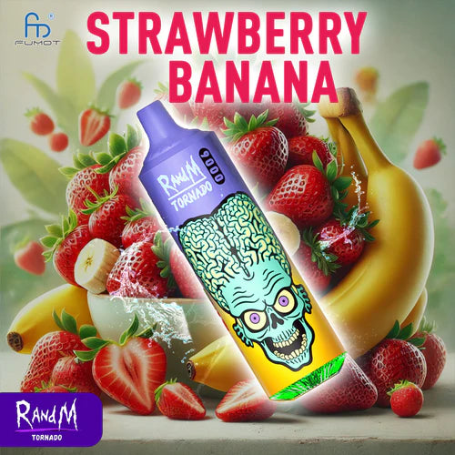 Strawberry Banana - Puff 9000 Tiri Sigaretta Elettronica Monouso Randm Tornado Vape