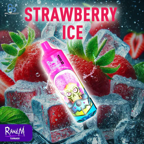 Puff Randm Tornado 9000 Puffs Strawberry Ice Gusto Sigarette Elettronica Usa e Getta